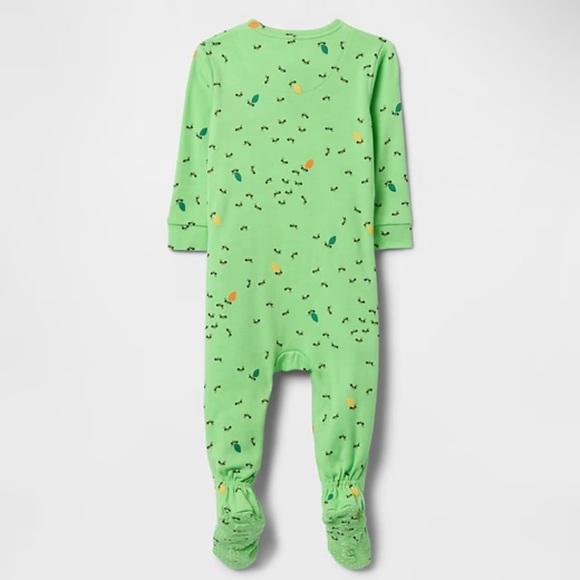 GAP Mint Green Kids Footie with Colorful Accents. Carrots. Easter and more - Picture 3 of 4